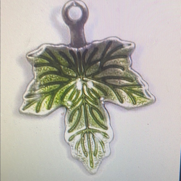 explosionbead Jewelry - Green Leaf Pendant